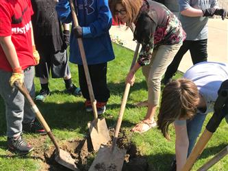 Mrs. Rutz joining the fun